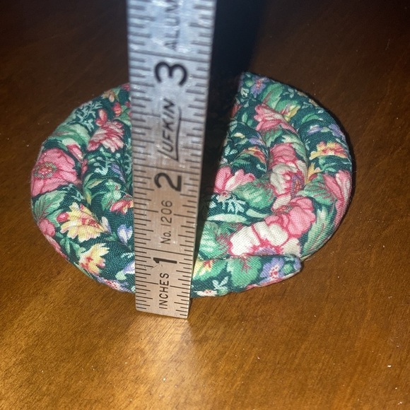 Vintage Coiled Fabric Weighted Trivet Country Kitchen Cabin Decor - Picture 5 of 5